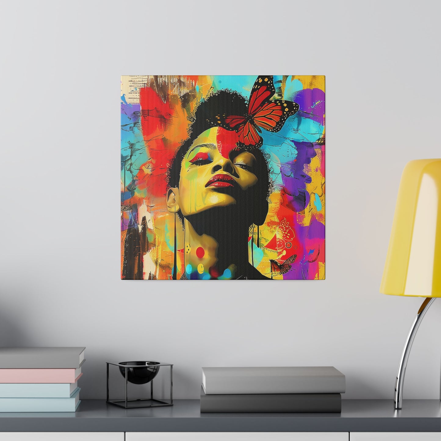Butterfly Beauty African American Canvas Art
