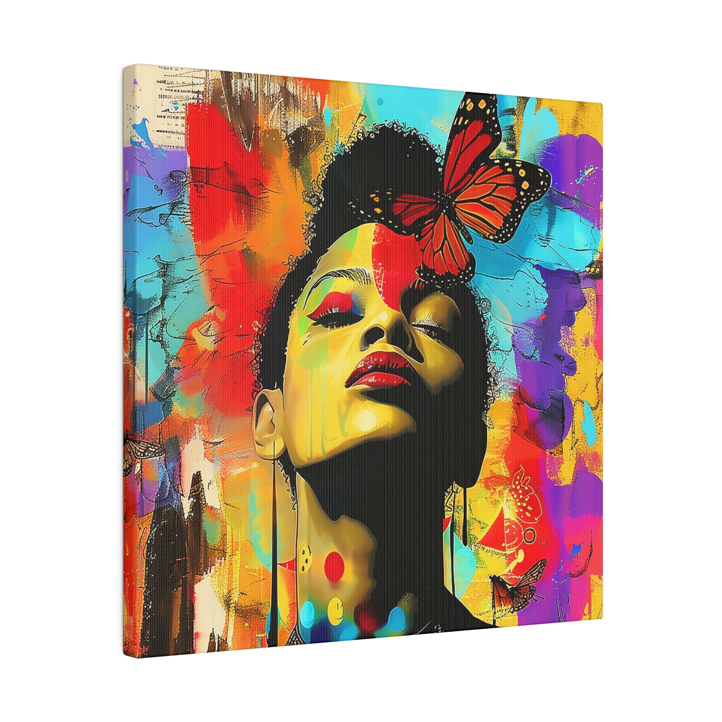 Butterfly Beauty African American Canvas Art
