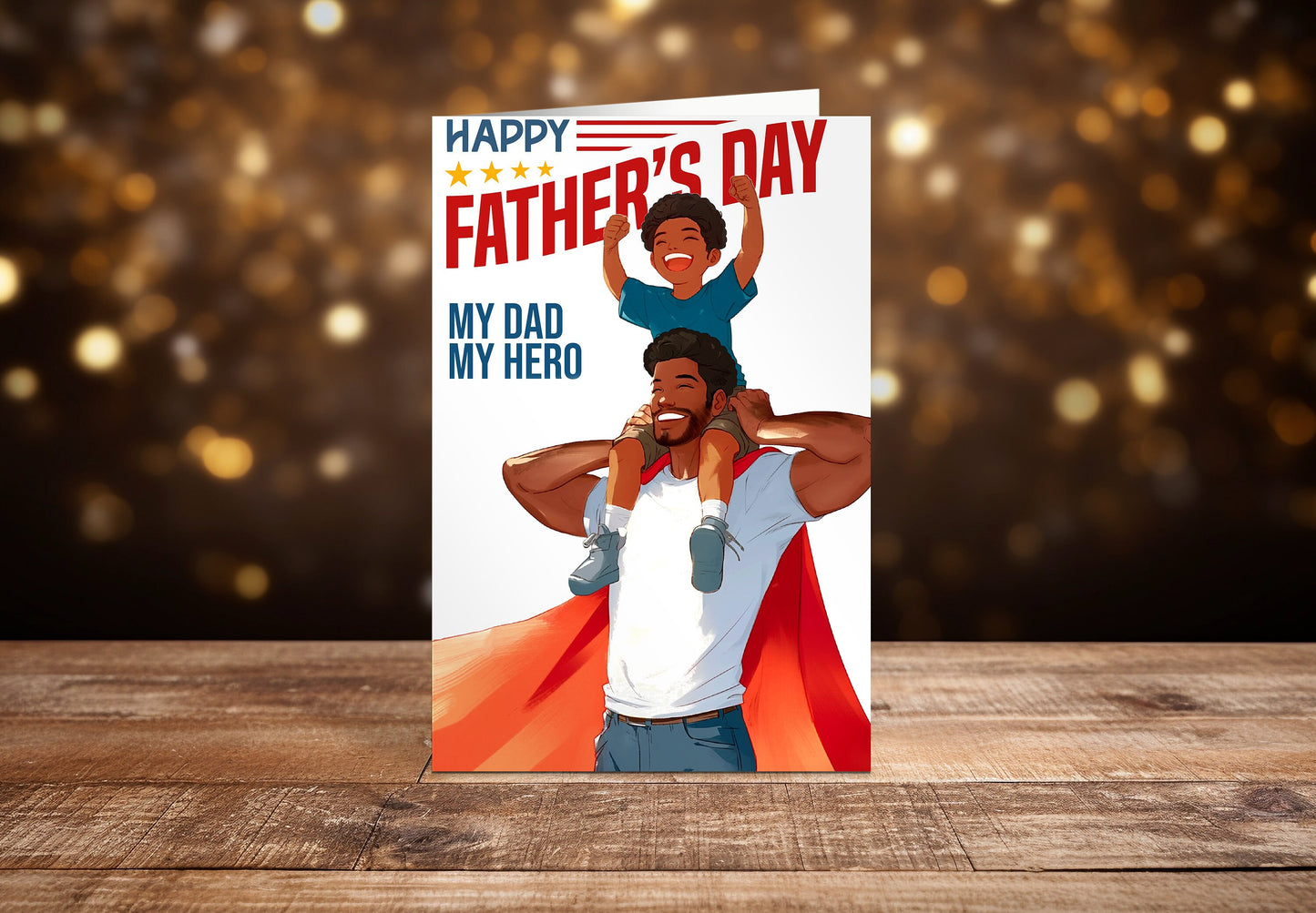 Black Father's Day Card: Melanin Greeting Card
