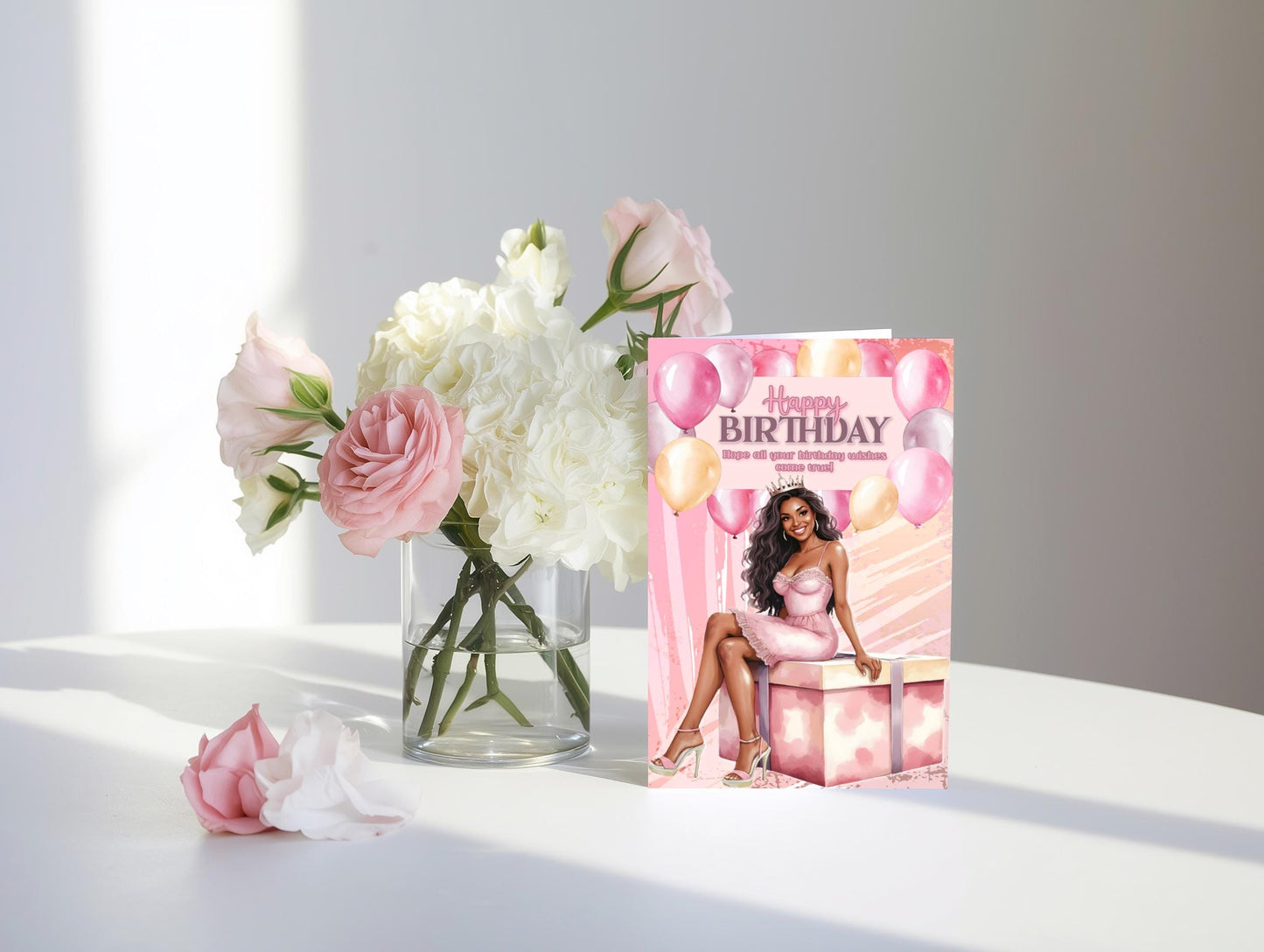 Melanin Happy Birthday Greeting Card for Black Women