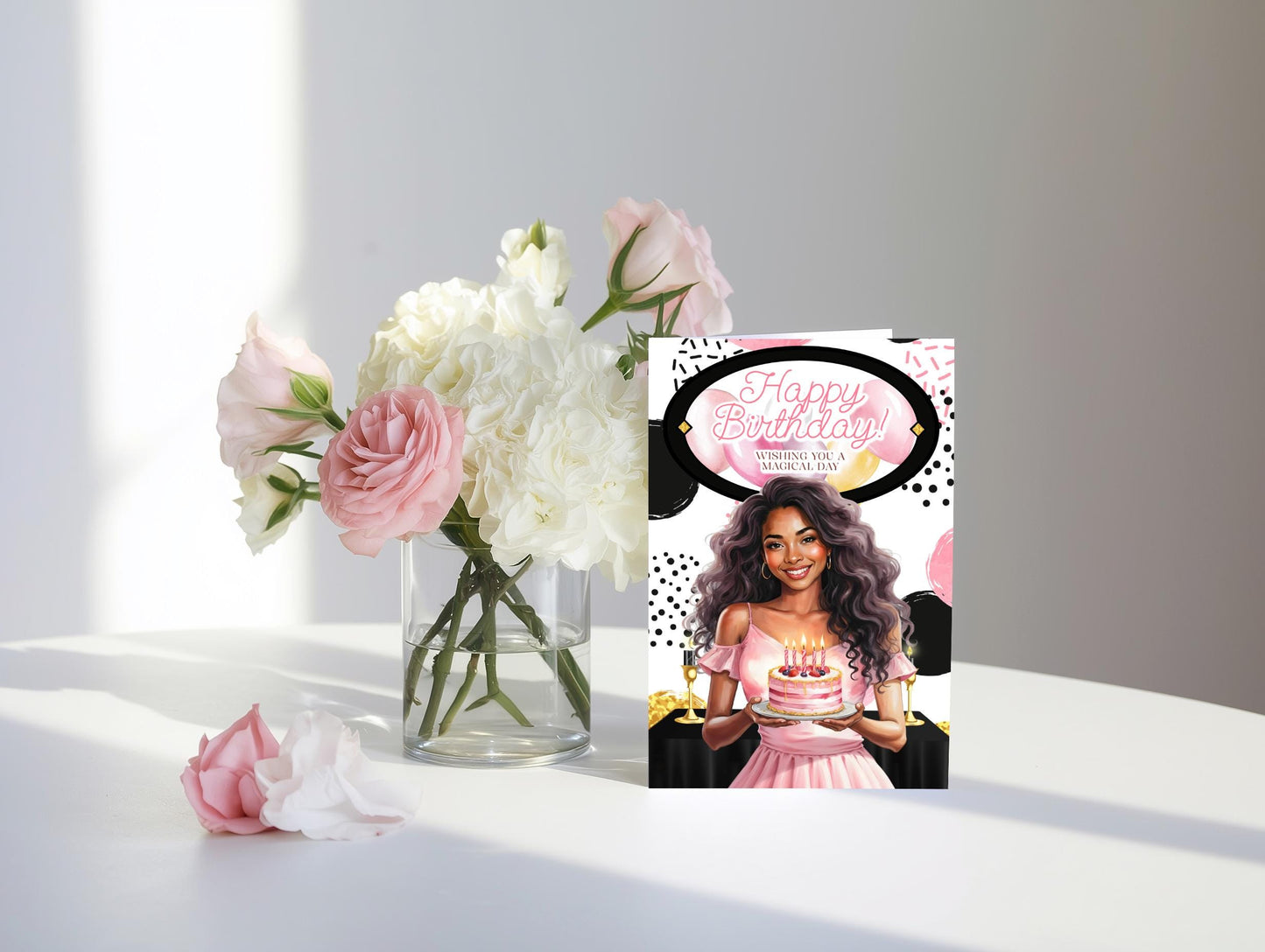 Black Woman Birthday Card: Melanin Greeting Card