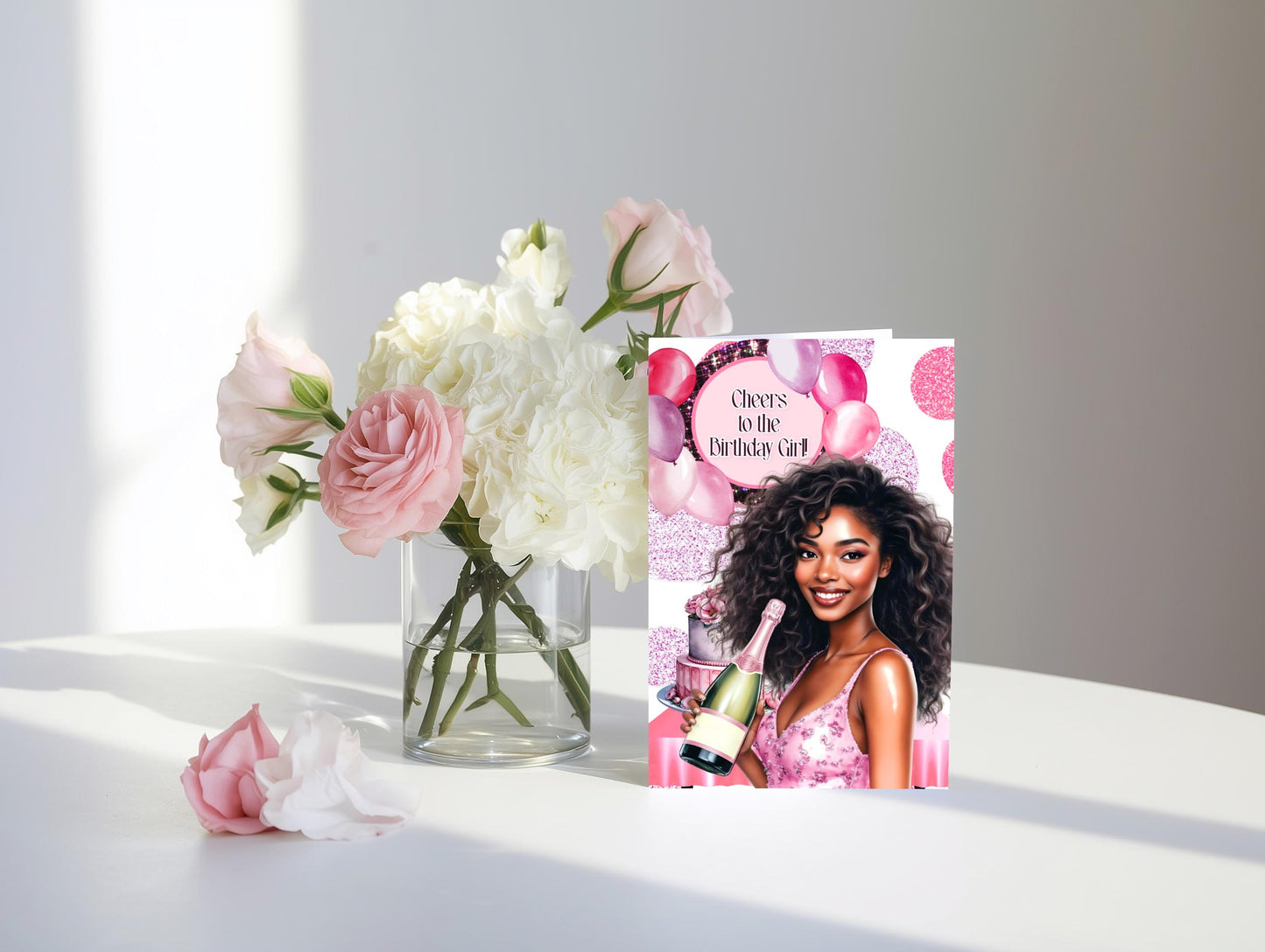 Black Greeting Cards: Happy Birthday, Melanin Women (5.5x8.5)