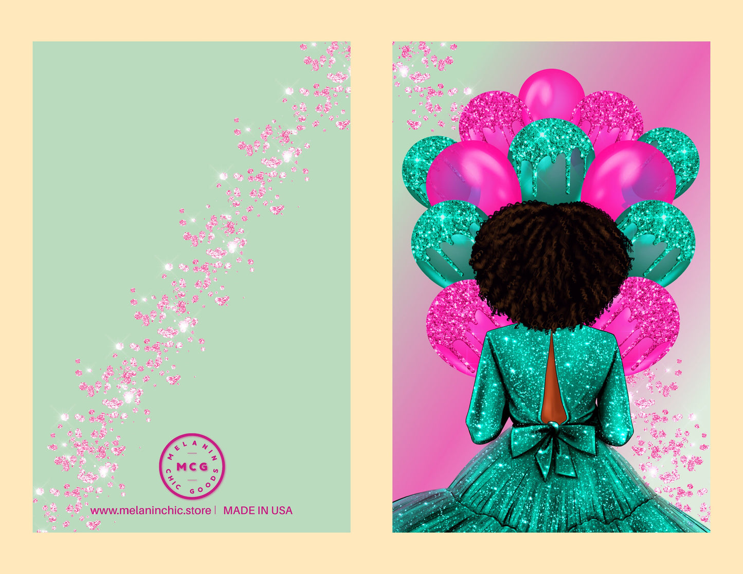 Happy Birthday, Black Greeting Cards