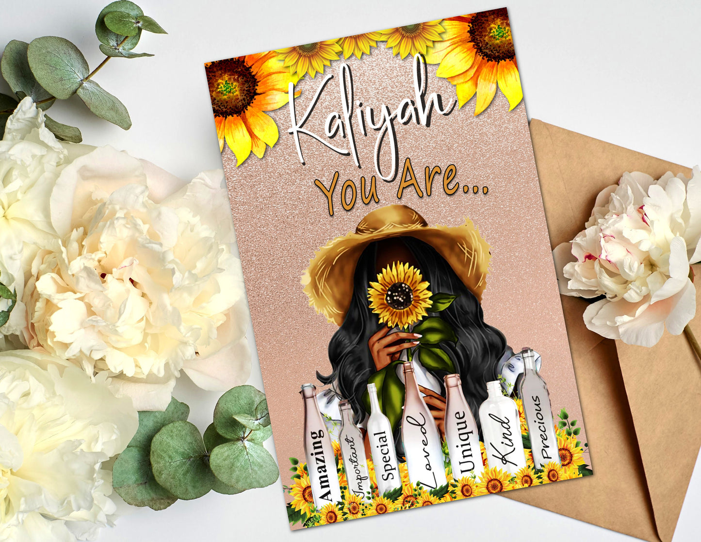 Personalized All Occasion, Black Greeting Cards
