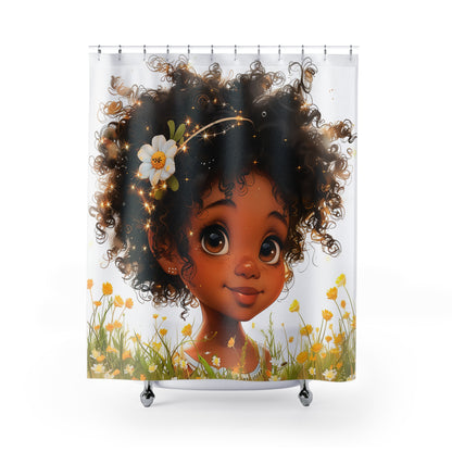 Pretty Girl African American Shower Curtain