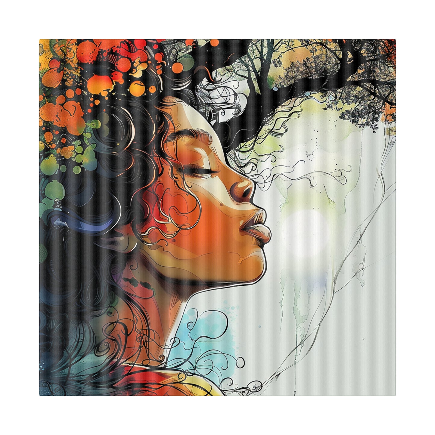 Nature Woman African American Canvas Art