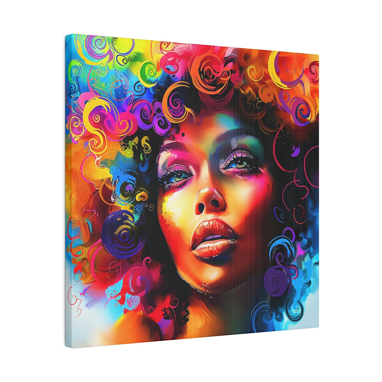 Colorful Beauty African American Canvas Art