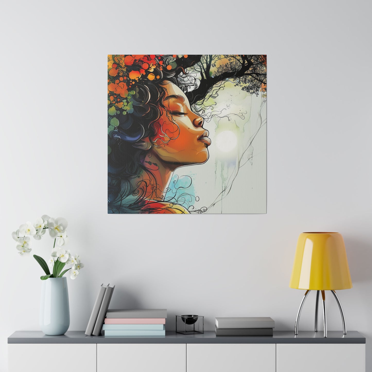 Nature Woman African American Canvas Art