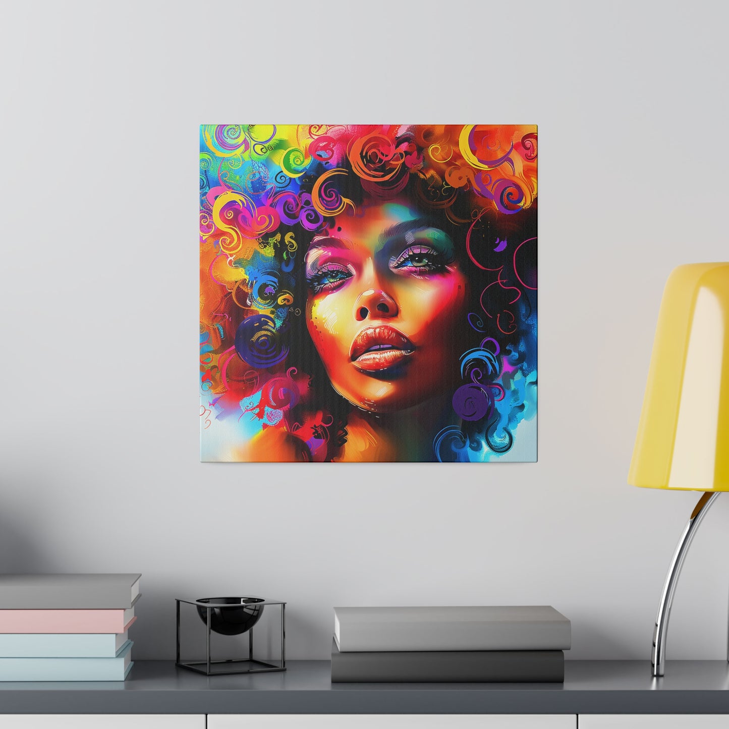 Colorful Beauty African American Canvas Art