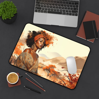 Serenity African American Desk Mat, Gaming Mouse Pad, Long Mouse Pad, Gift for Black Woman, Black Girl Mouse Pad