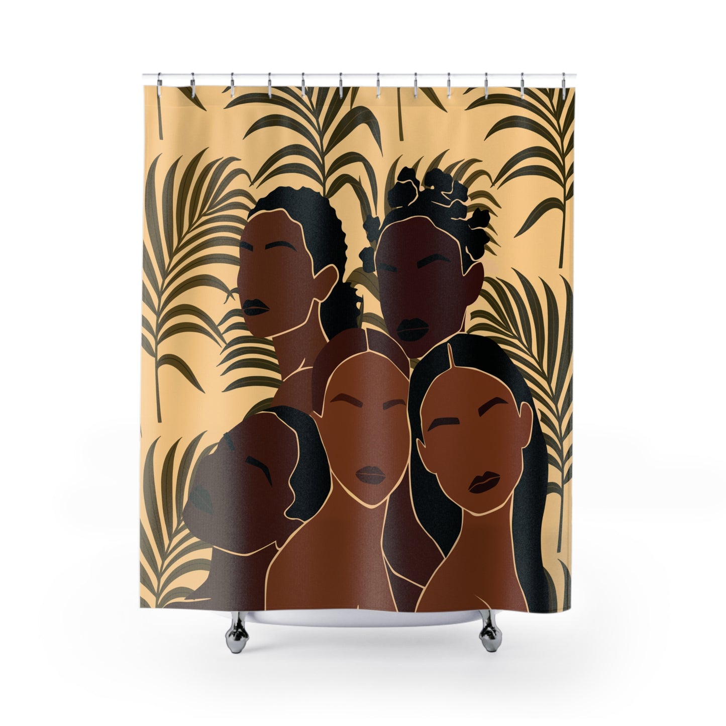 Boho Chic African American Shower Curtain