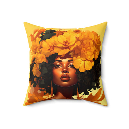 Happy Color African American Pillow