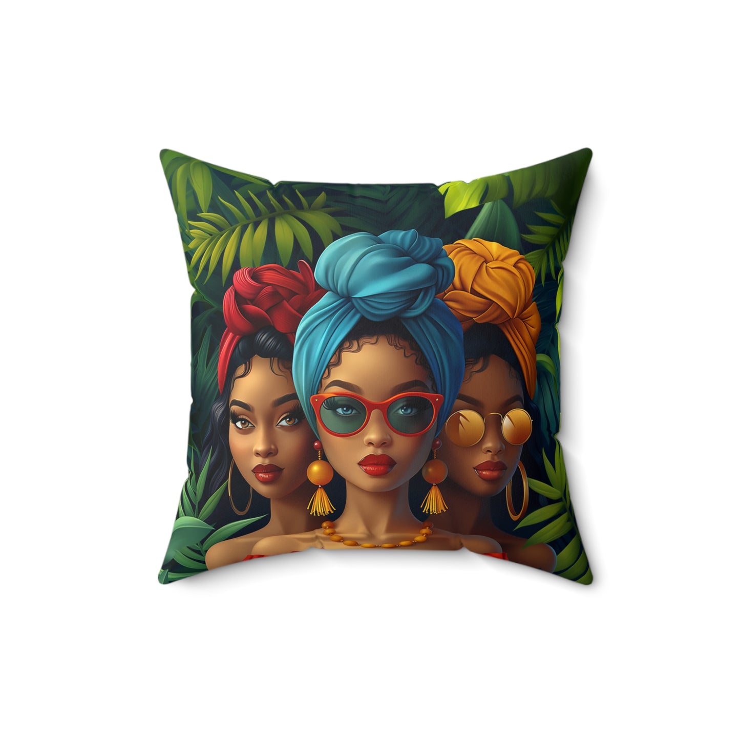 Melanin Tropics African American Pillow