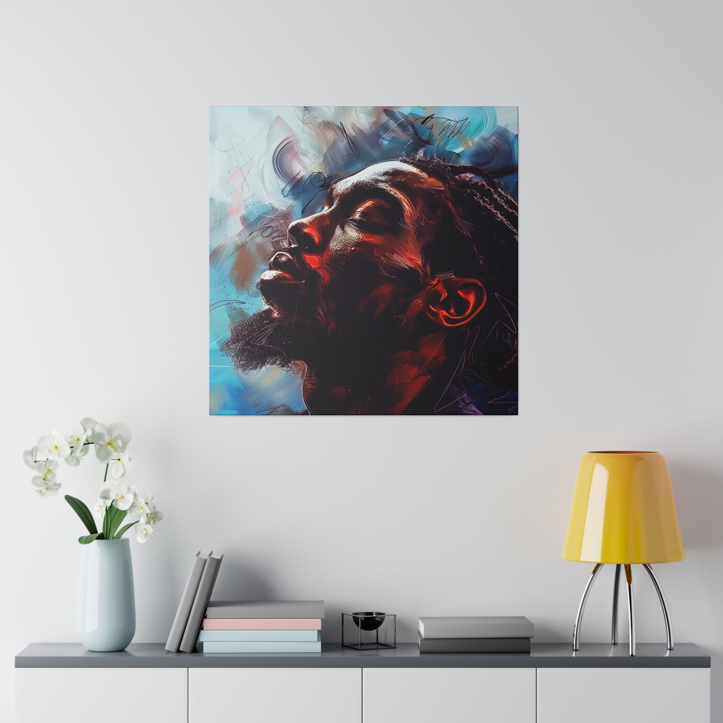 Black Man Abstract African American Canvas Art