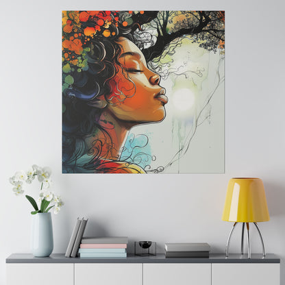 Nature Woman African American Canvas Art