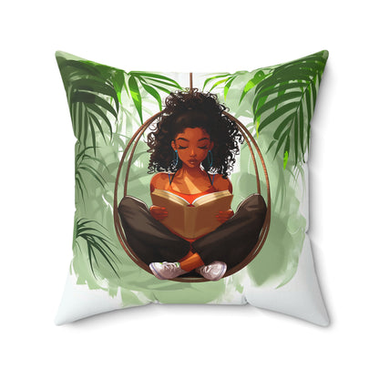 Book Lover African American Pillow