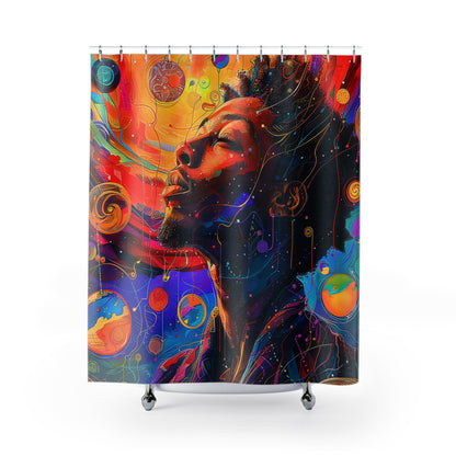 Out Of This World African American Shower Curtain