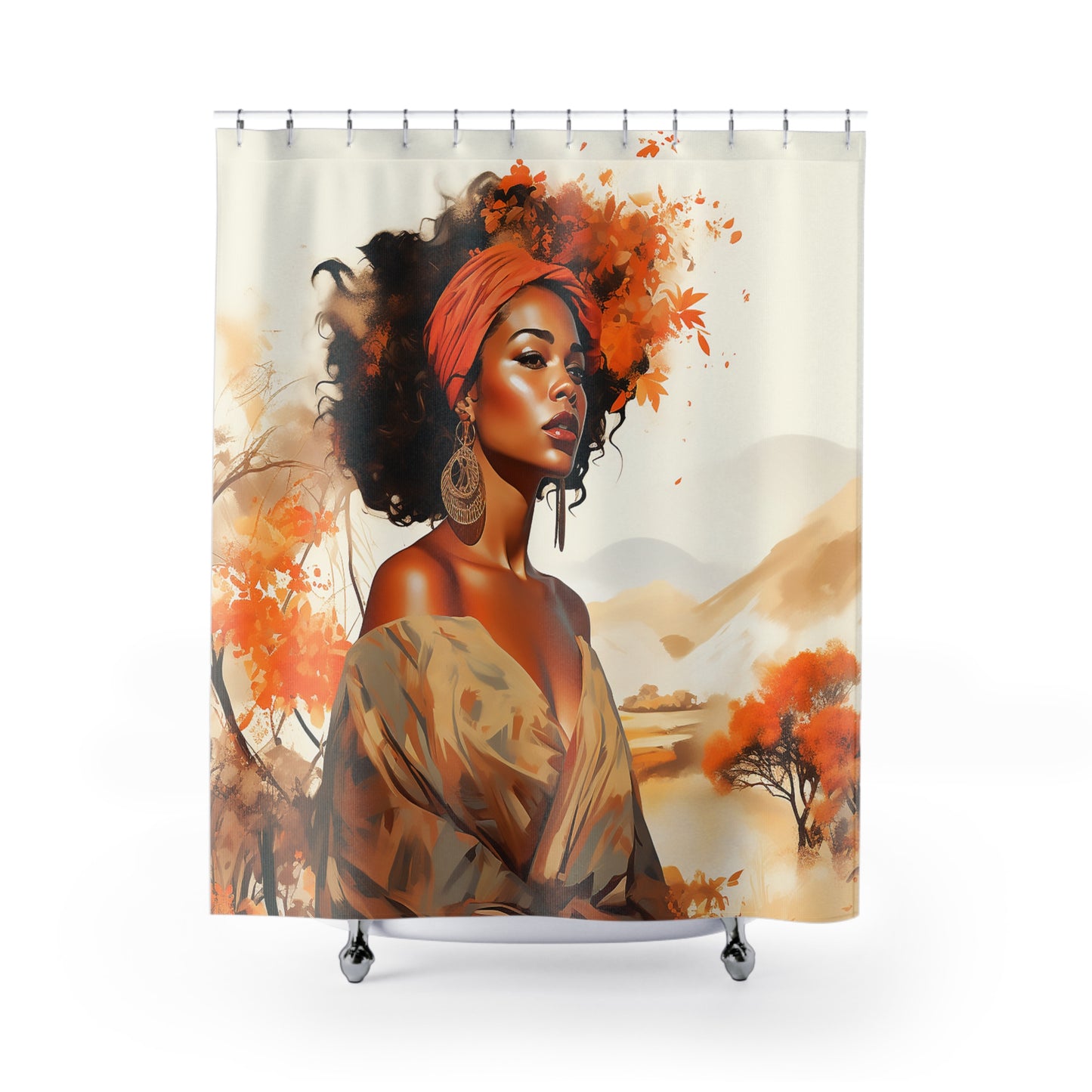 Out in Nature African American Shower Curtain