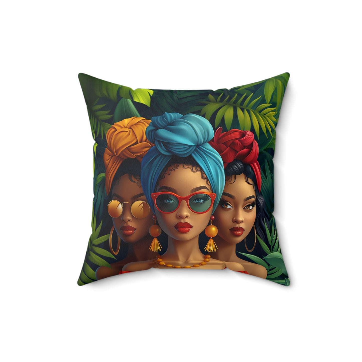 Melanin Tropics African American Pillow