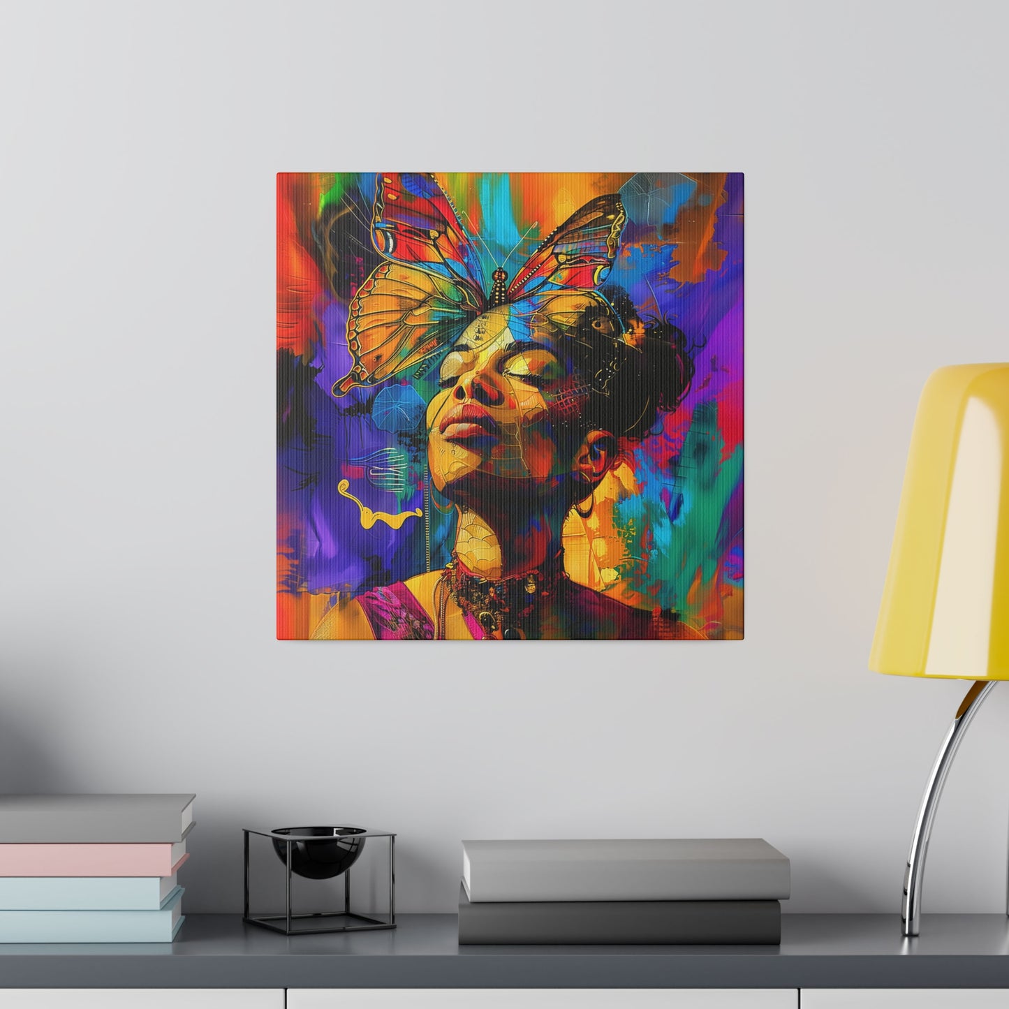 Butterfly Beauty African American Canvas Art