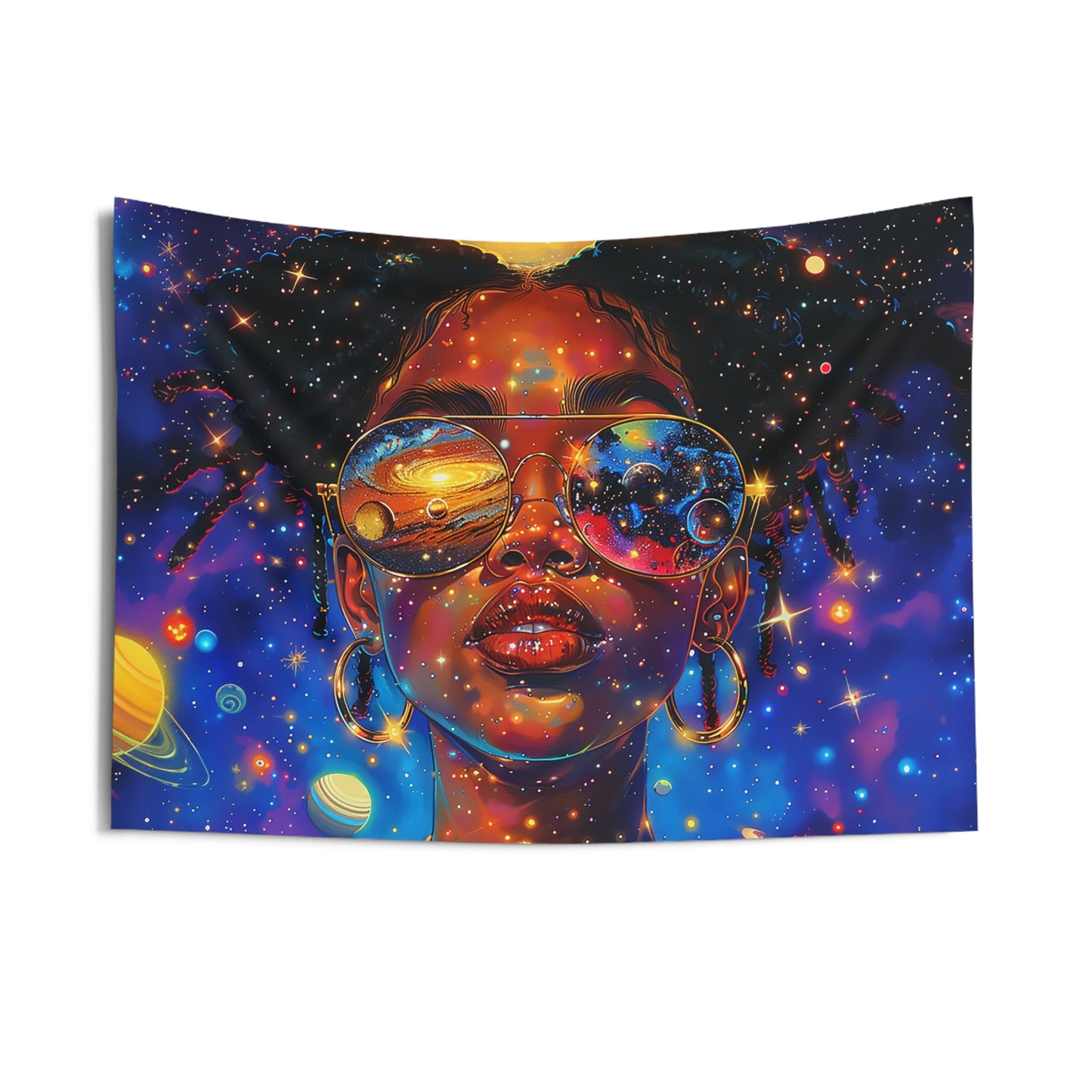 Melanin Planets African American Indoor Wall Tapestry