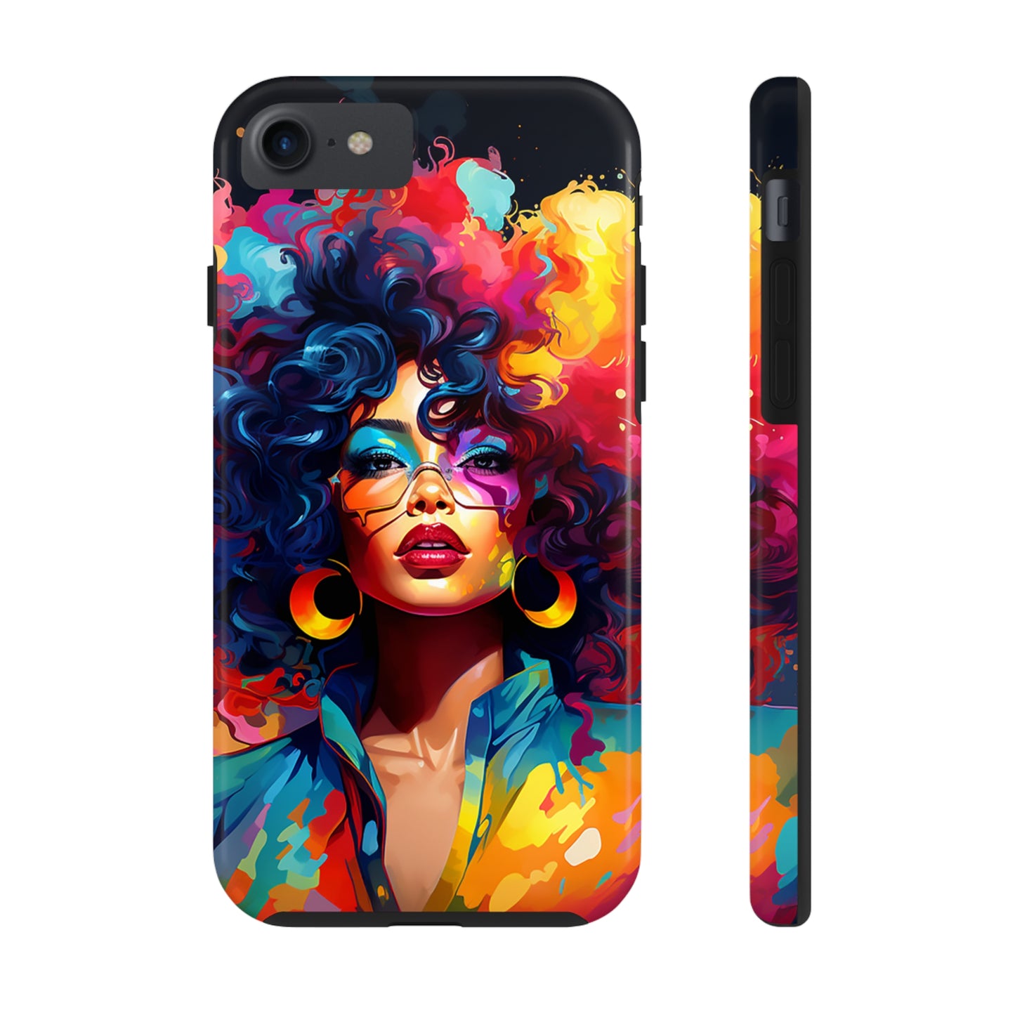 Rainbow Diva Phone Case, iPhone 14, iPhone 13, iPhone12 Phone Case, African American Phone Case, Black Girl Gift, Melanin Phone Case