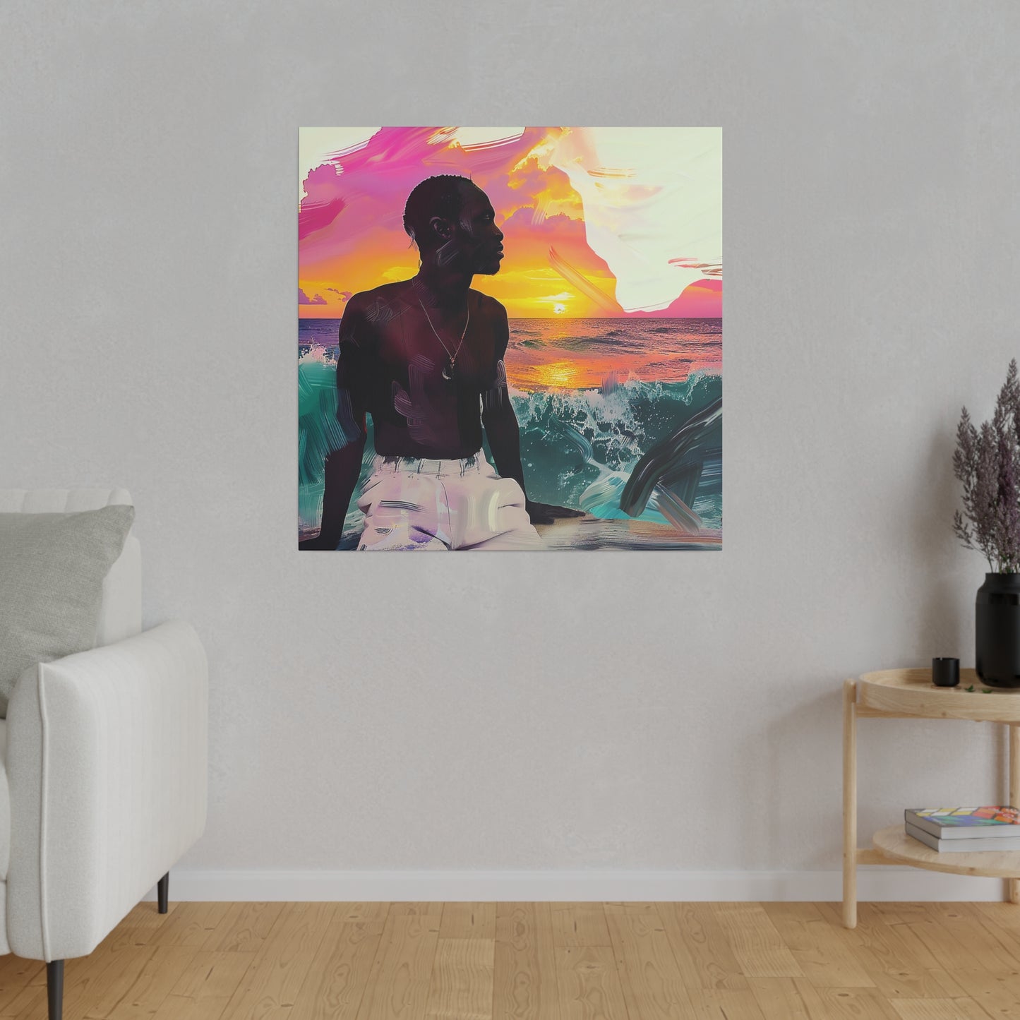 Out At Sea African American Canvas Art