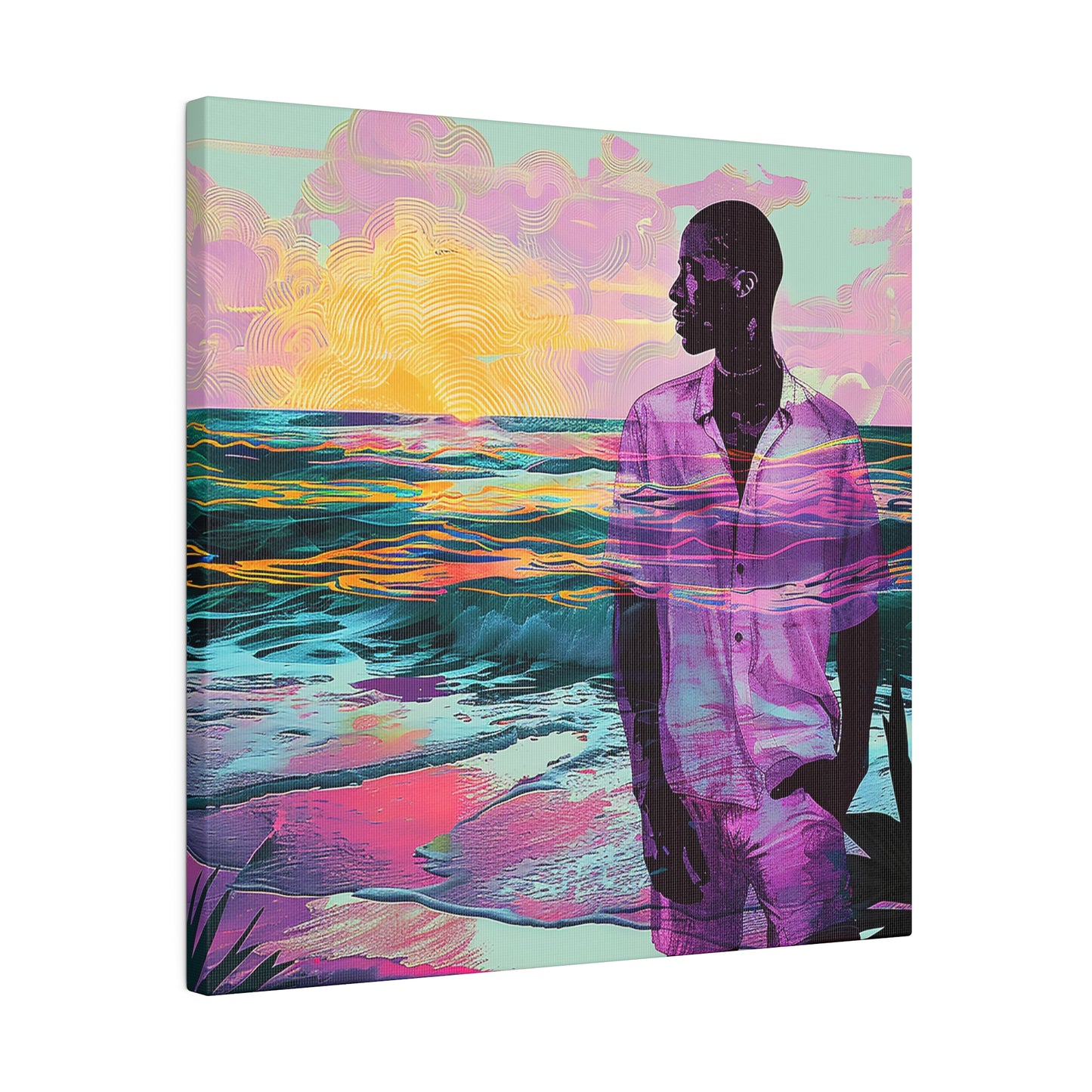 Out At Sea African American Canvas Art