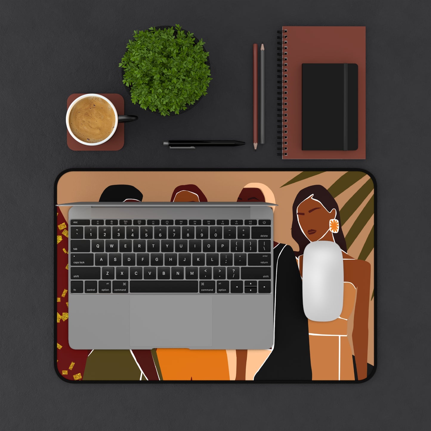 Divas Desk Mat, Gaming Mouse Pad, Long Mouse Pad, Gift for Black Woman, Black Girl Mouse Pad