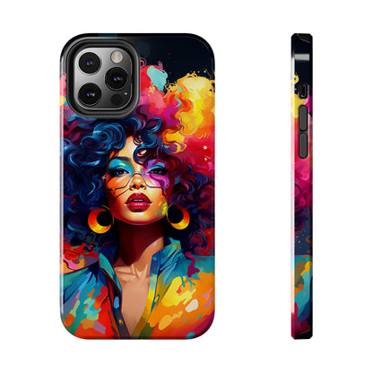 Rainbow Diva Phone Case, iPhone 14, iPhone 13, iPhone12 Phone Case, African American Phone Case, Black Girl Gift, Melanin Phone Case