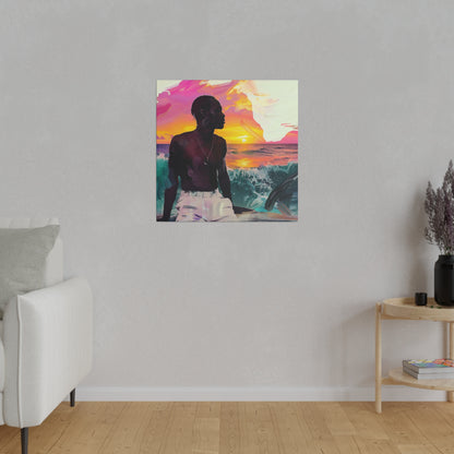 Out At Sea African American Canvas Art