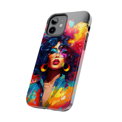 Rainbow Diva Phone Case, iPhone 14, iPhone 13, iPhone12 Phone Case, African American Phone Case, Black Girl Gift, Melanin Phone Case