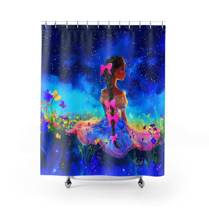 Starry Nights African American Shower Curtain