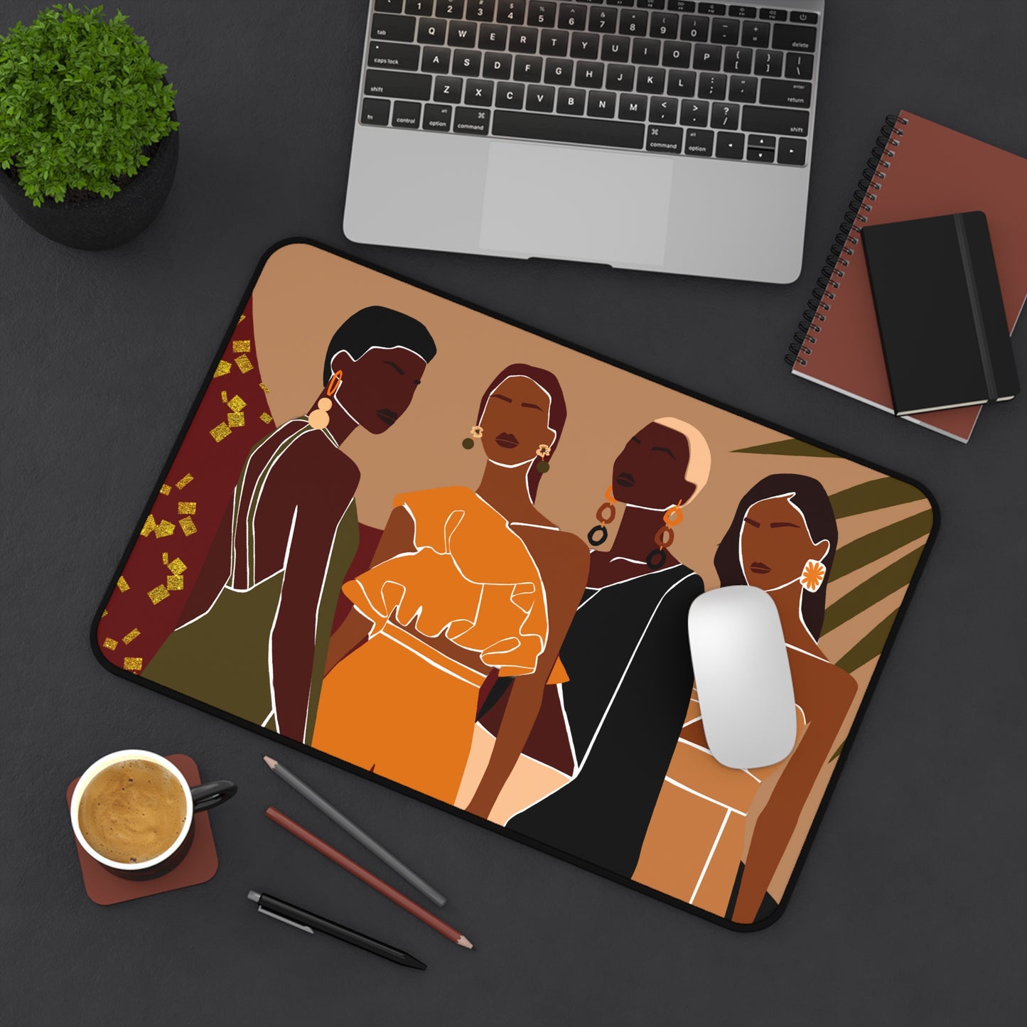 Divas Desk Mat, Gaming Mouse Pad, Long Mouse Pad, Gift for Black Woman, Black Girl Mouse Pad