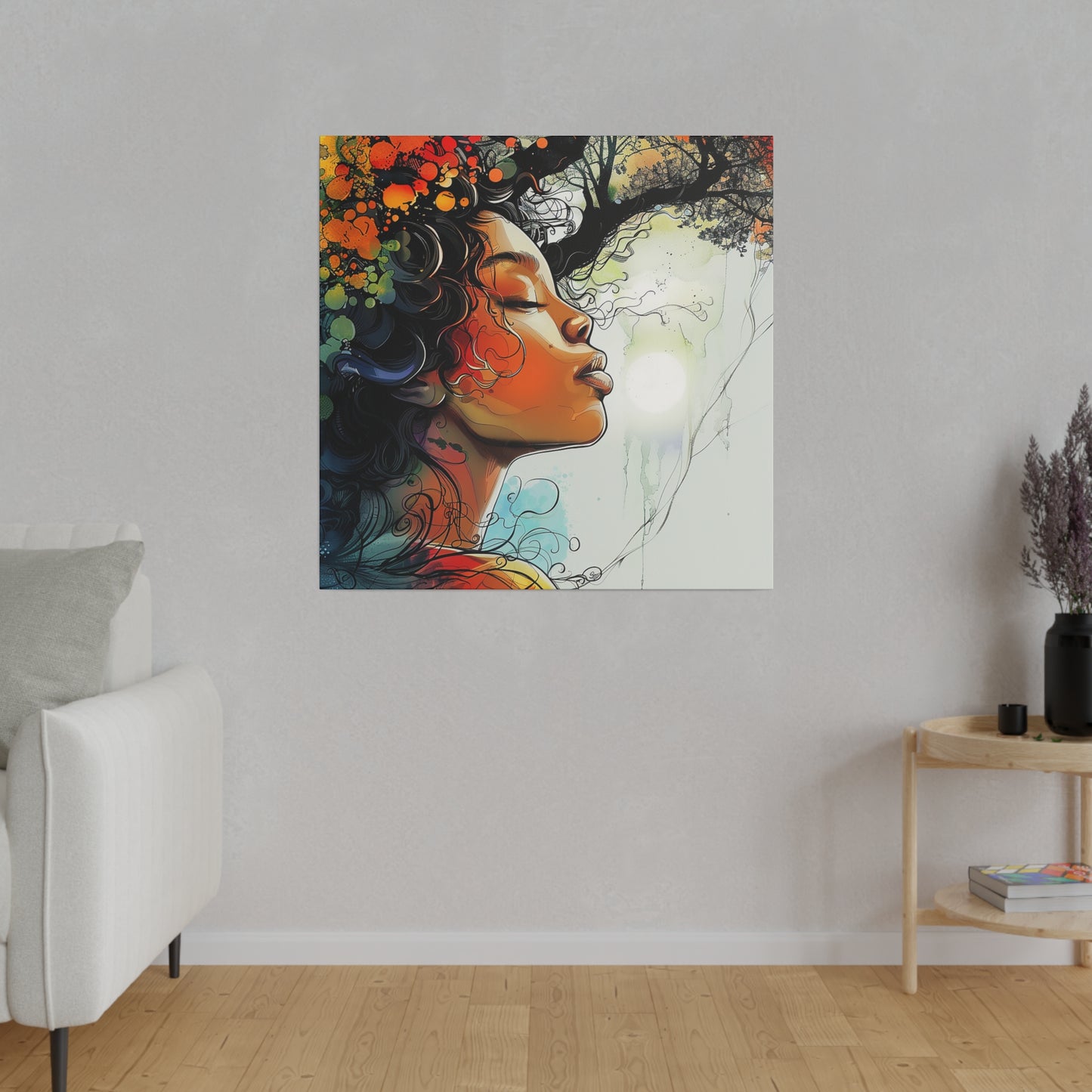 Nature Woman African American Canvas Art