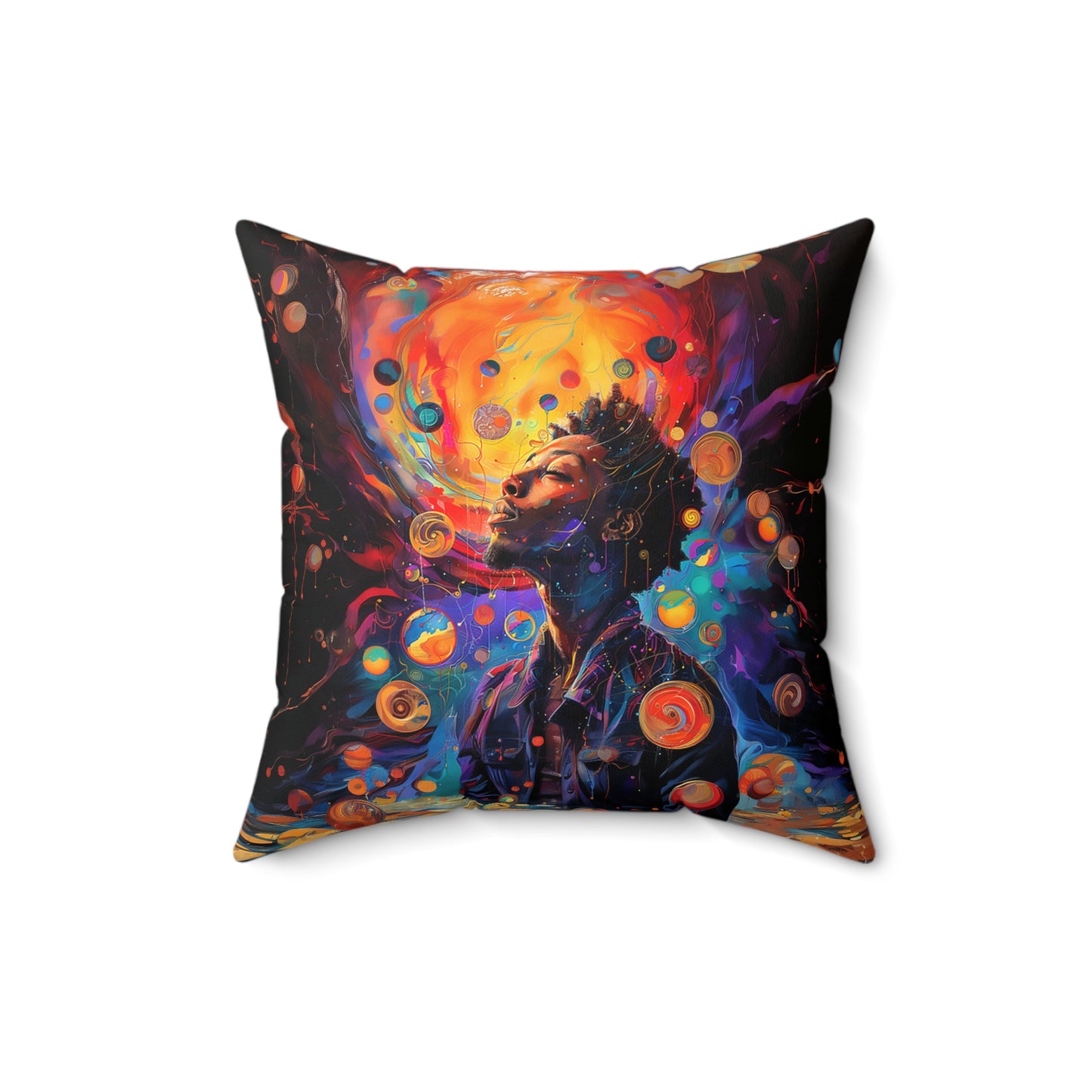 Out Of This World Abstract African American Pillow