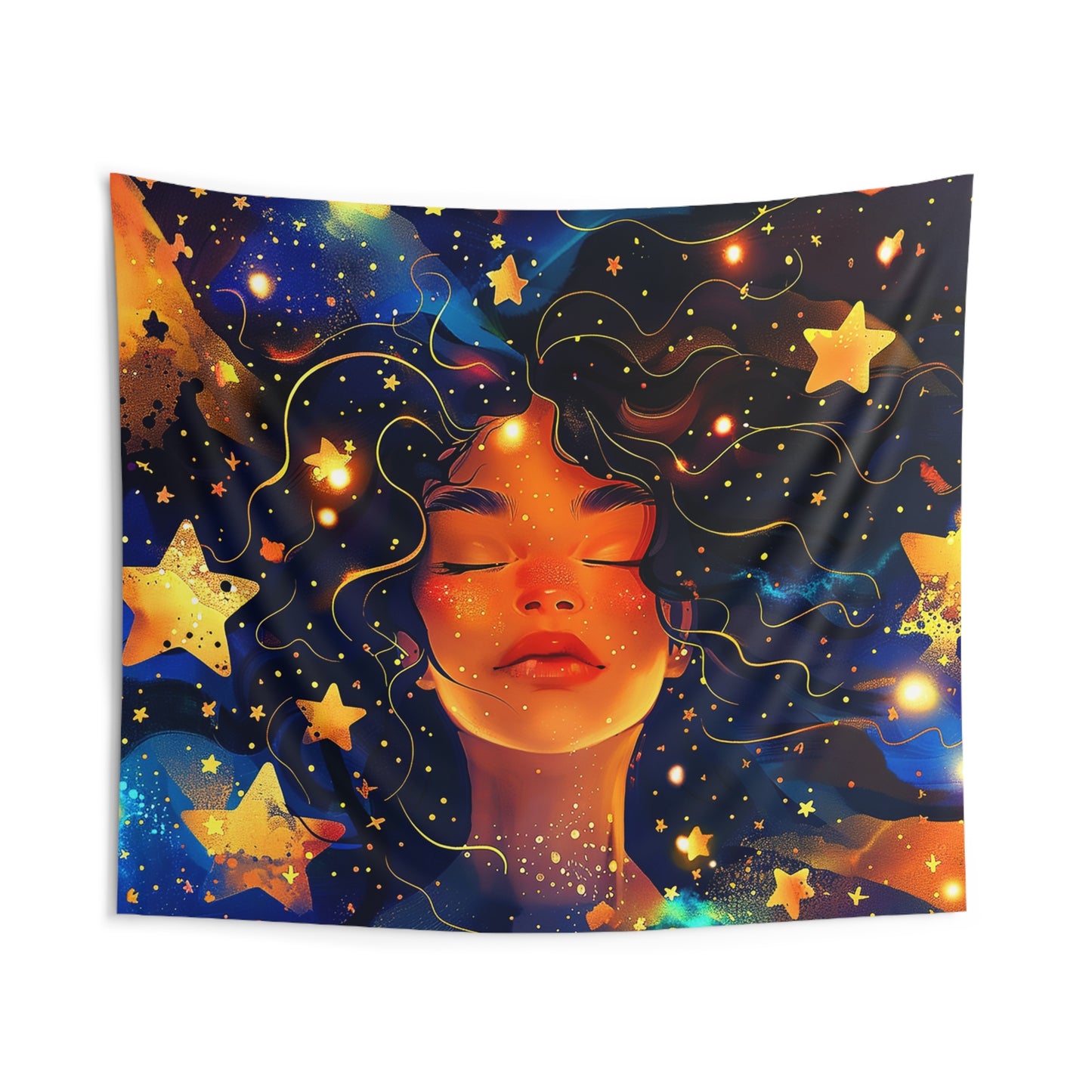 Among the Stars African American Indoor Wall Tapestry