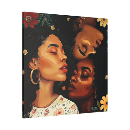 Melanin Chic Women Abstract African American Canvas Art