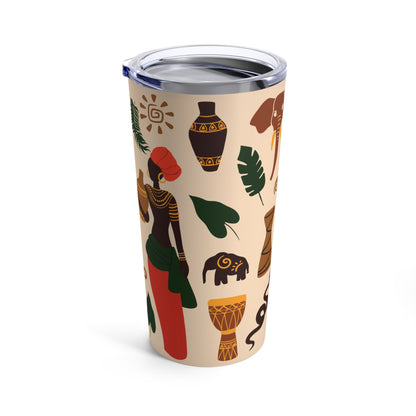 African Jungle African American Tumbler 20oz