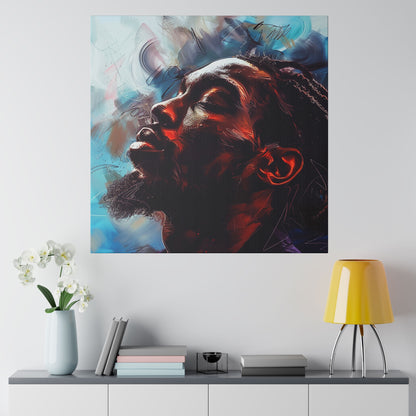 Black Man Abstract African American Canvas Art