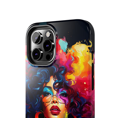 Rainbow Diva Phone Case, iPhone 14, iPhone 13, iPhone12 Phone Case, African American Phone Case, Black Girl Gift, Melanin Phone Case