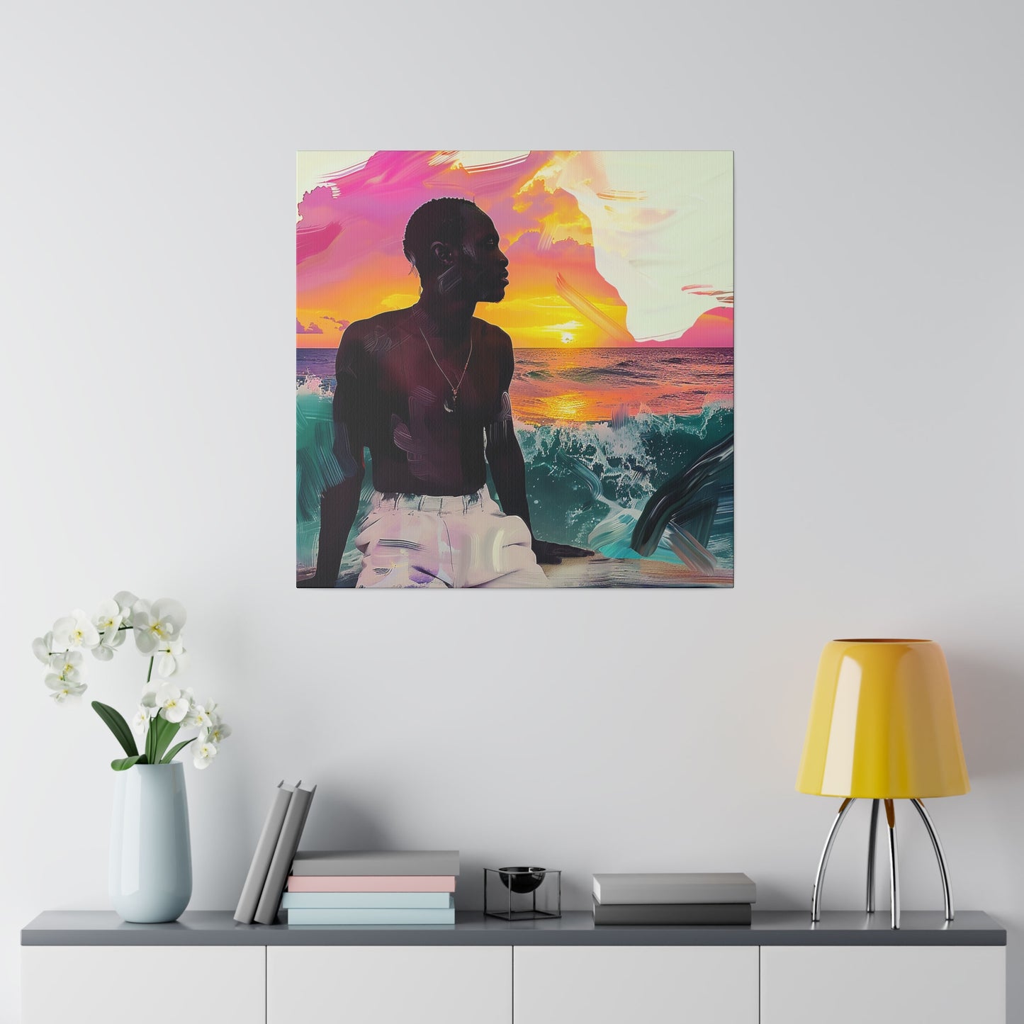 Out At Sea African American Canvas Art