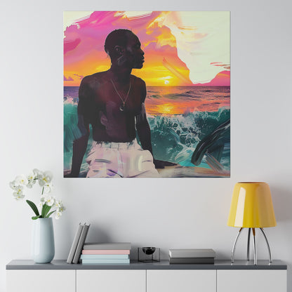 Out At Sea African American Canvas Art