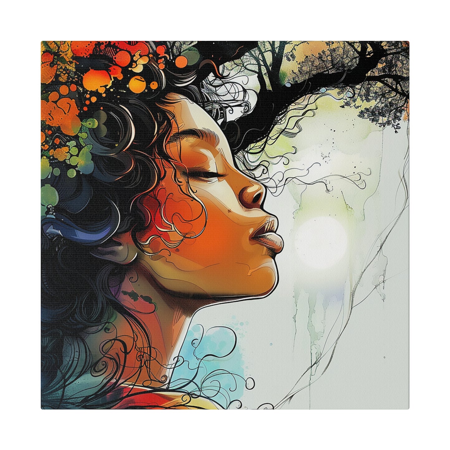 Nature Woman African American Canvas Art