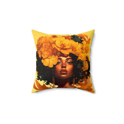 Happy Color African American Pillow