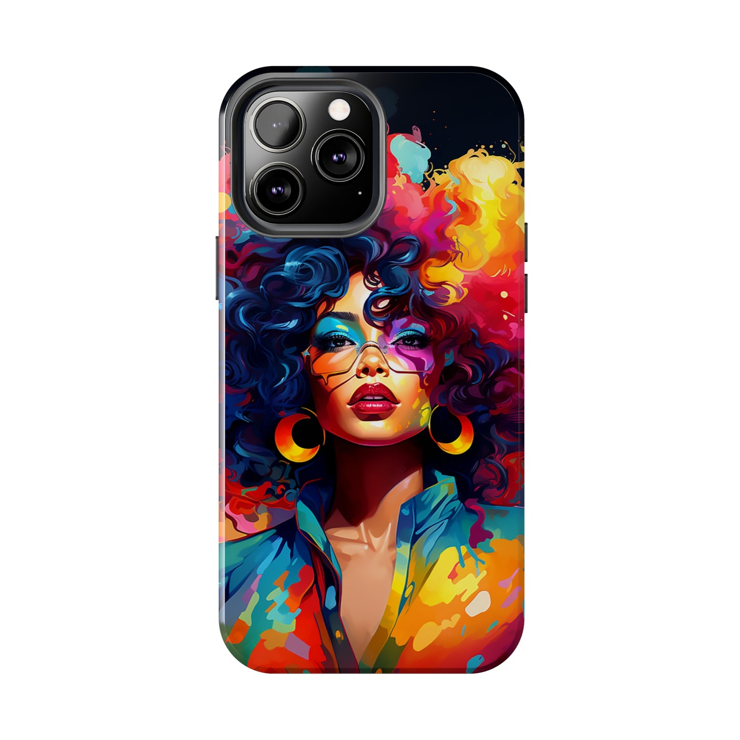 Rainbow Diva Phone Case, iPhone 14, iPhone 13, iPhone12 Phone Case, African American Phone Case, Black Girl Gift, Melanin Phone Case