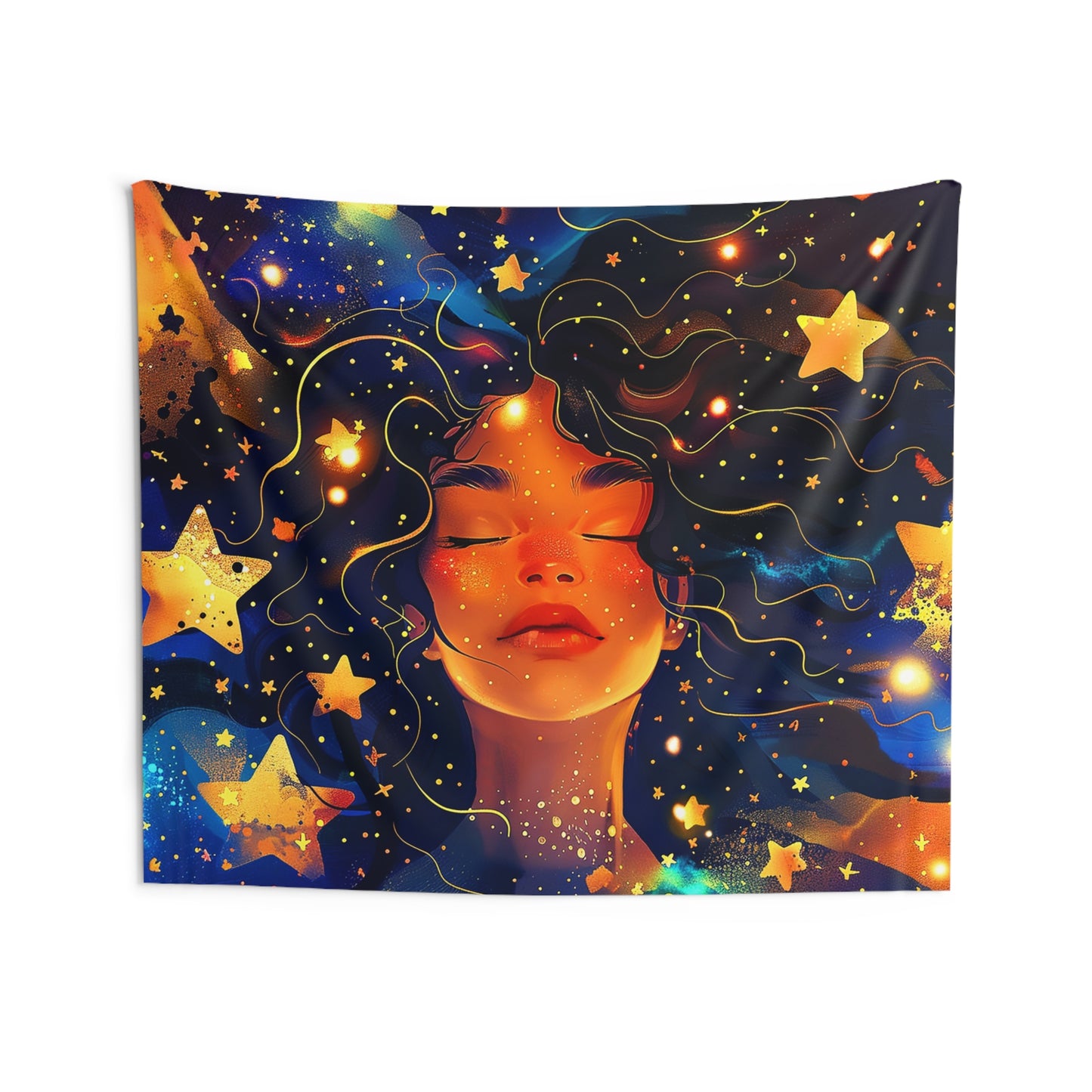 Among the Stars African American Indoor Wall Tapestry