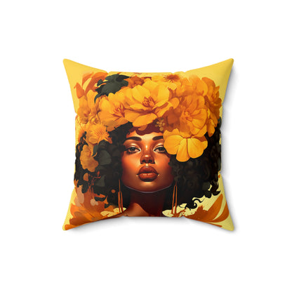 Happy Color African American Pillow