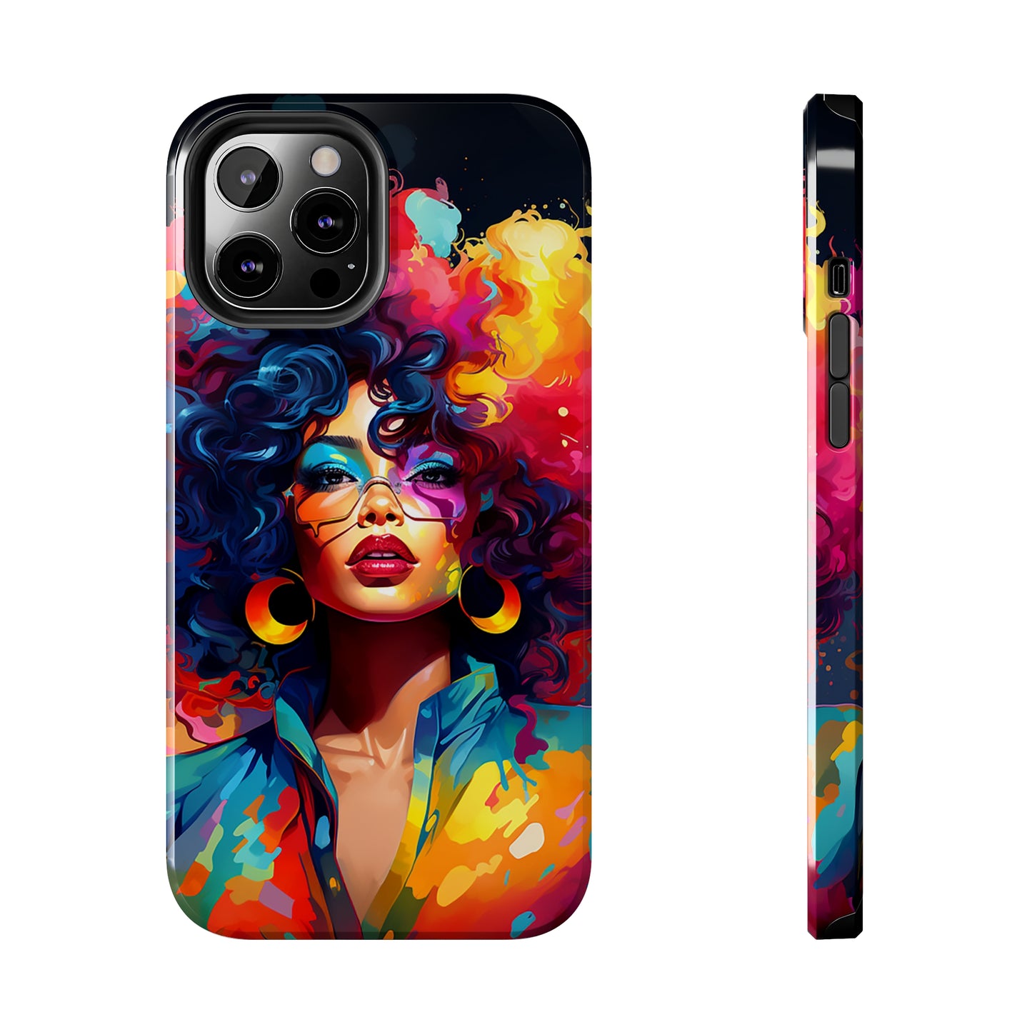 Rainbow Diva Phone Case, iPhone 14, iPhone 13, iPhone12 Phone Case, African American Phone Case, Black Girl Gift, Melanin Phone Case