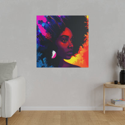 Afro Beauty African American Canvas Art